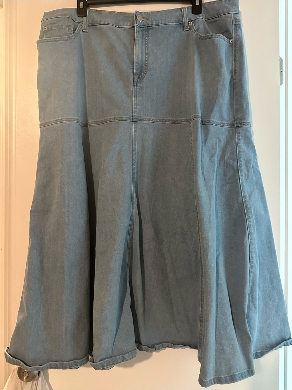 Torrid Light Blue Denim Flared Jeans Skirt
